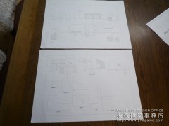 学生さんによる建築模型の製作のつづき1