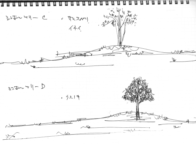 シンボルツリーのC案とD案