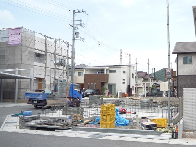 基礎の配筋検査中！